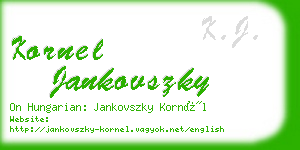 kornel jankovszky business card